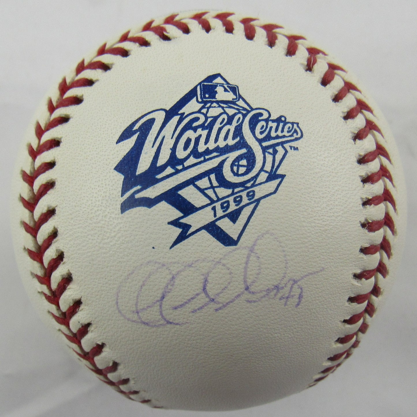 Jeff Nelson Signed Auto Rawlings 1999 World Series Baseball JSA CD18194