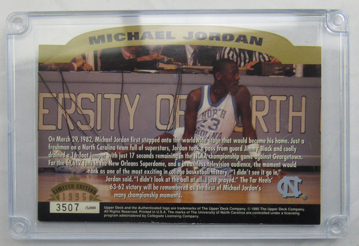 Michael Jordan 1995 Upper Deck NorthCarolina First Championship Jumbo Card 3507/5000