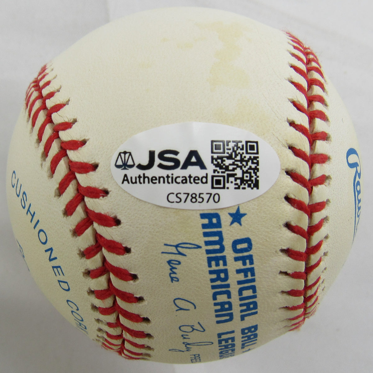 Don Larsen Signed Rawlings Baseball JSA CS78570