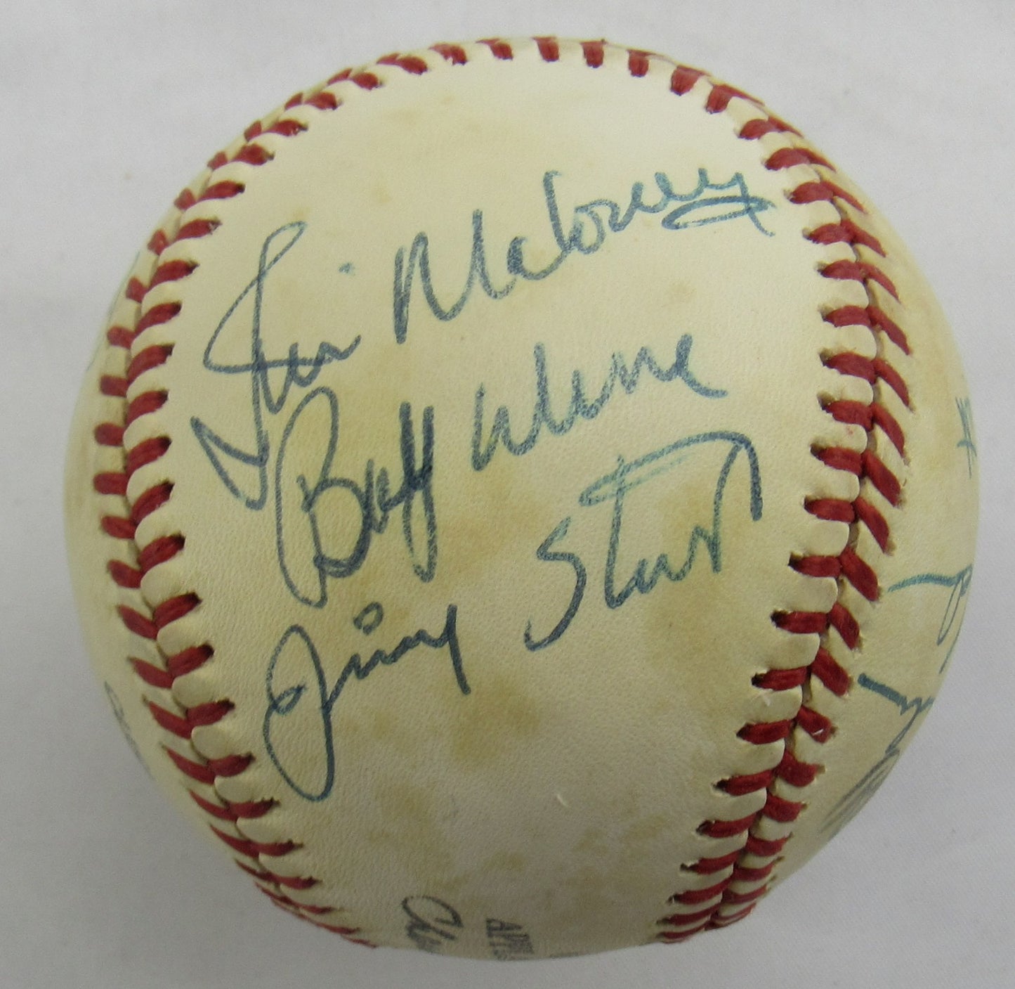 George Foster Pat Zachry Don Gullett Multi Signed Auto Baseball B172