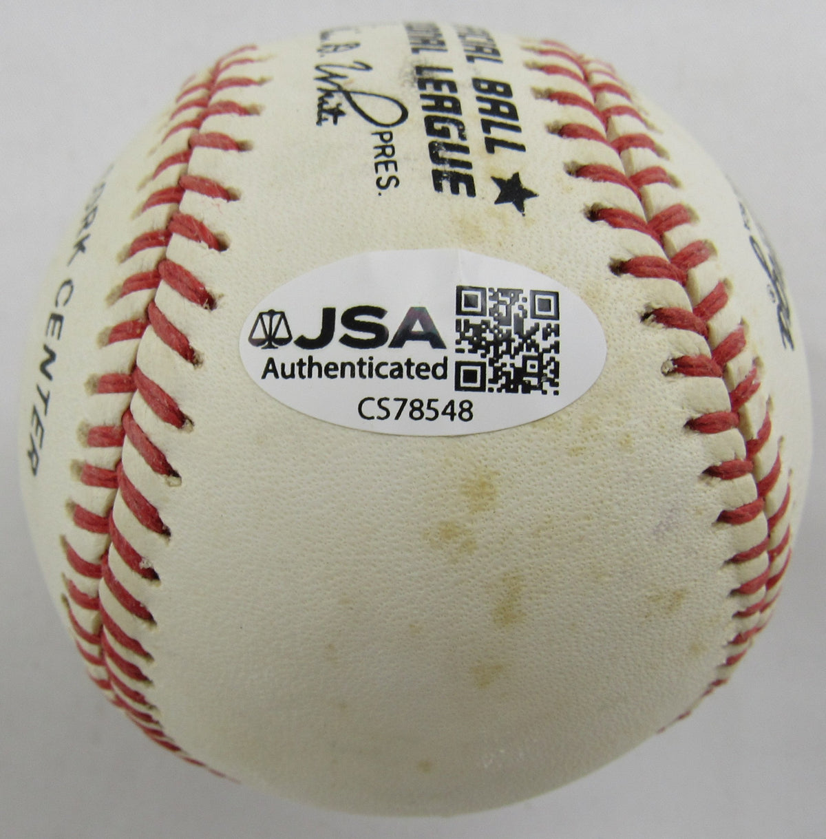 Red Schoendiest Signed Rawlings Baseball JSA CS78548