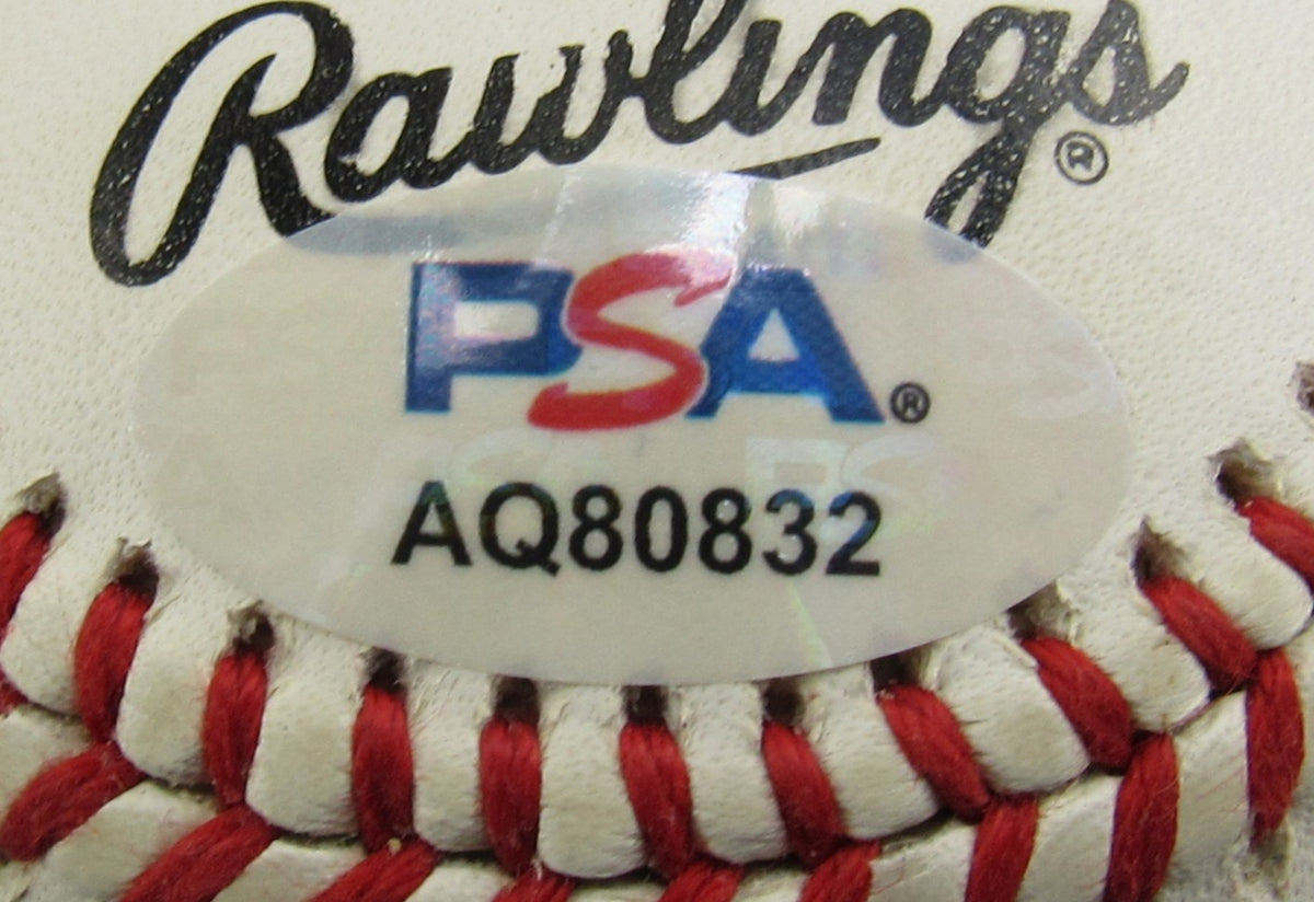 Hank Aaron Signed Auto Rawlings Baseball PSA AQ80832