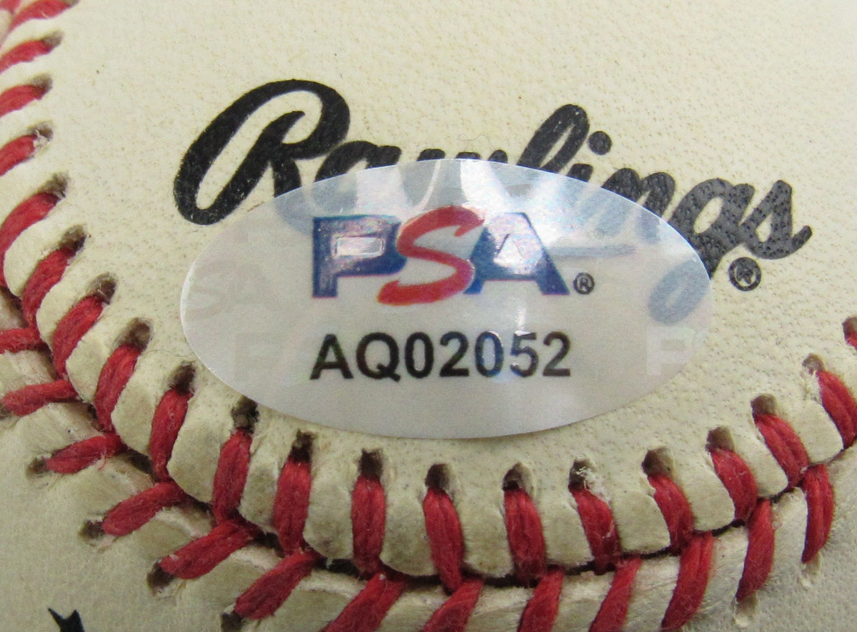 Hank Aaron Signed Auto Rawlings Baseball PSA AQ02052
