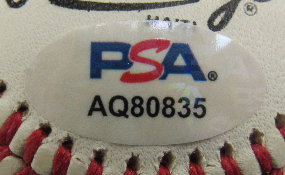 Hank Aaron Signed Auto Rawlings Baseball PSA AQ80835