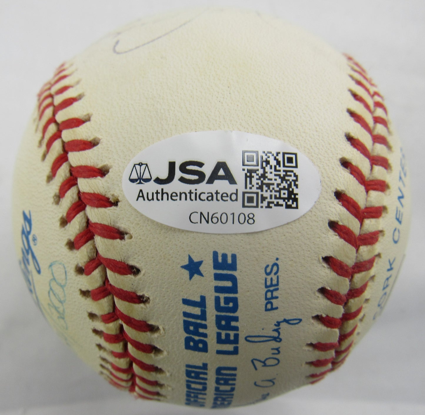 Don Larsen Yogi Berra w/4 Others - PG Yankees Ball - Multi Signed Auto Rawlings Baseball JSA CN60108