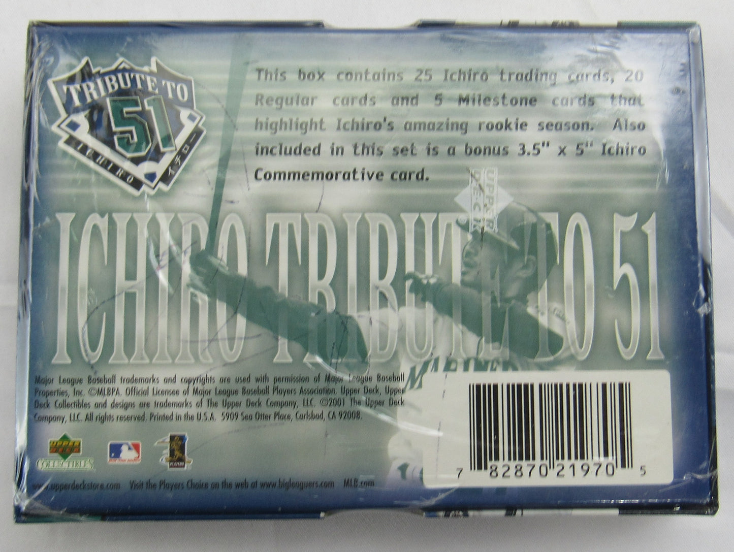 2001 Upper Deck Tribute To Ichiro Sealed Baseball Wax Set