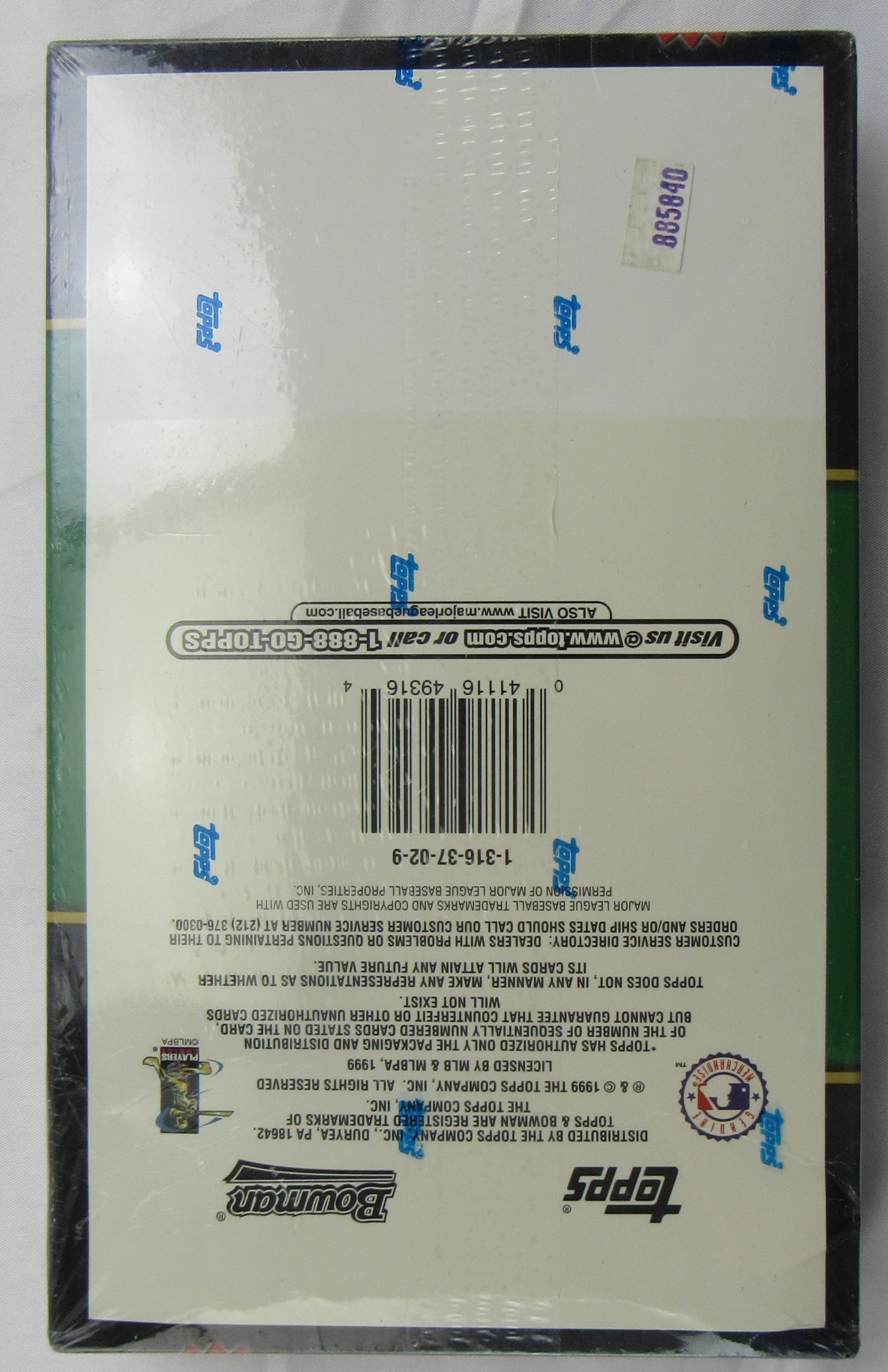 1999 Bowman Baseball Series 2 Sealed Wax Box