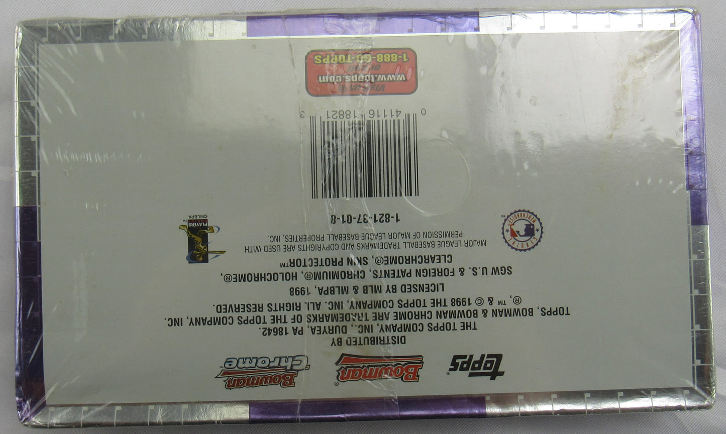1998 Bowman Chrome Series 1 Baseball Wax Box