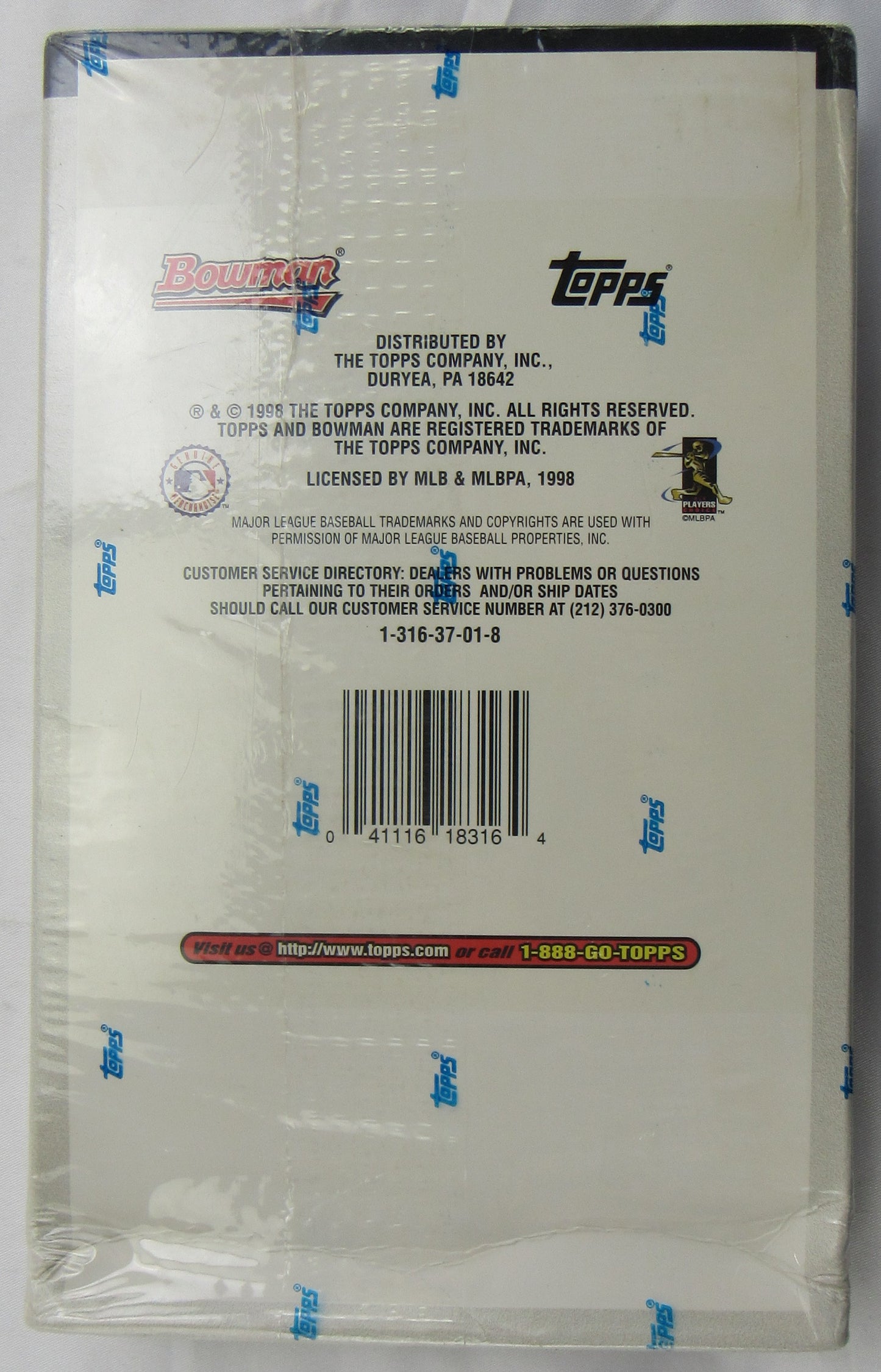 1998 Bowman Baseball Series 1 Wax Box