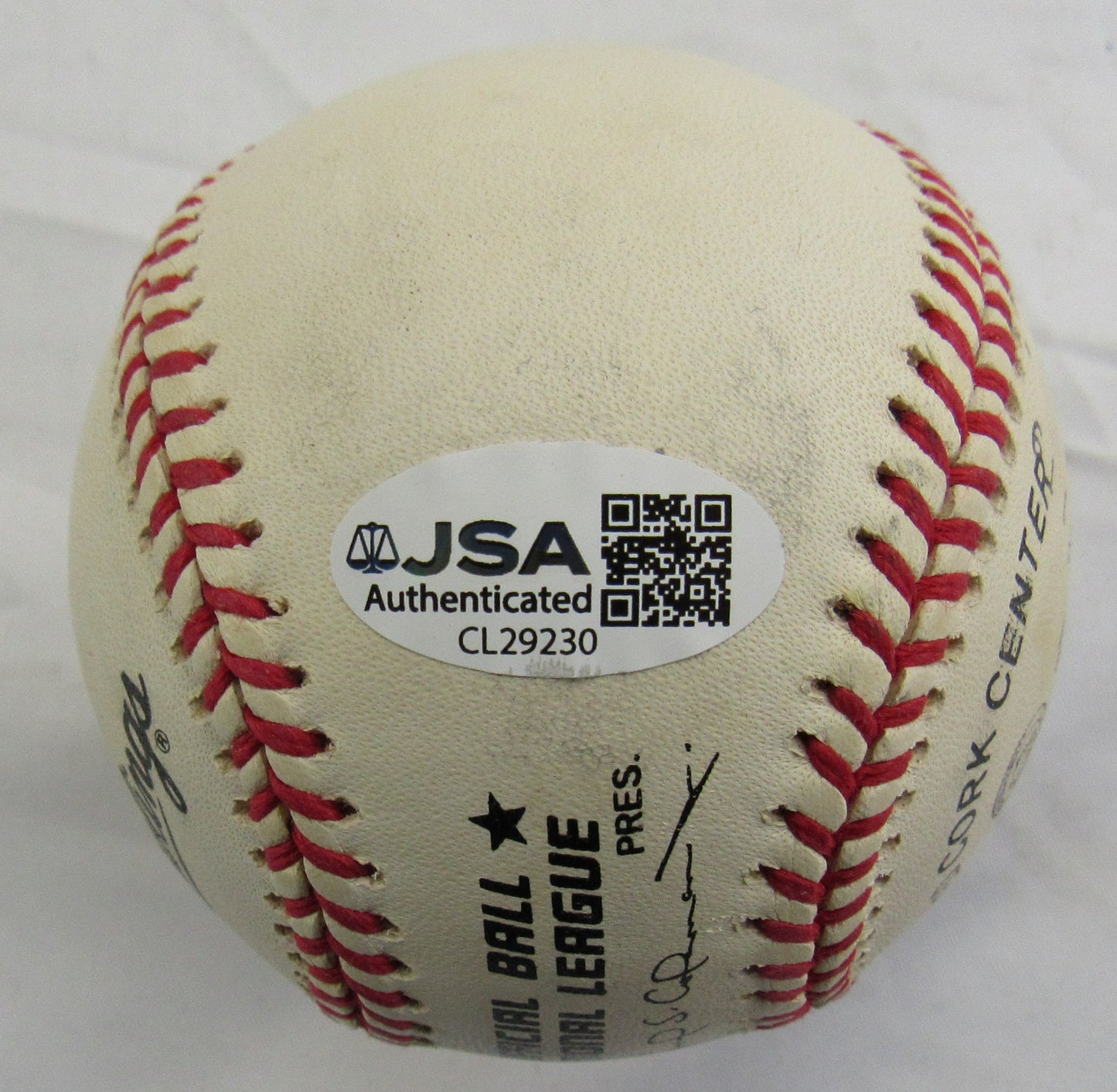 Ernie Banks Signed Rawlings Baseball JSA CL29230 w/HOF 77
