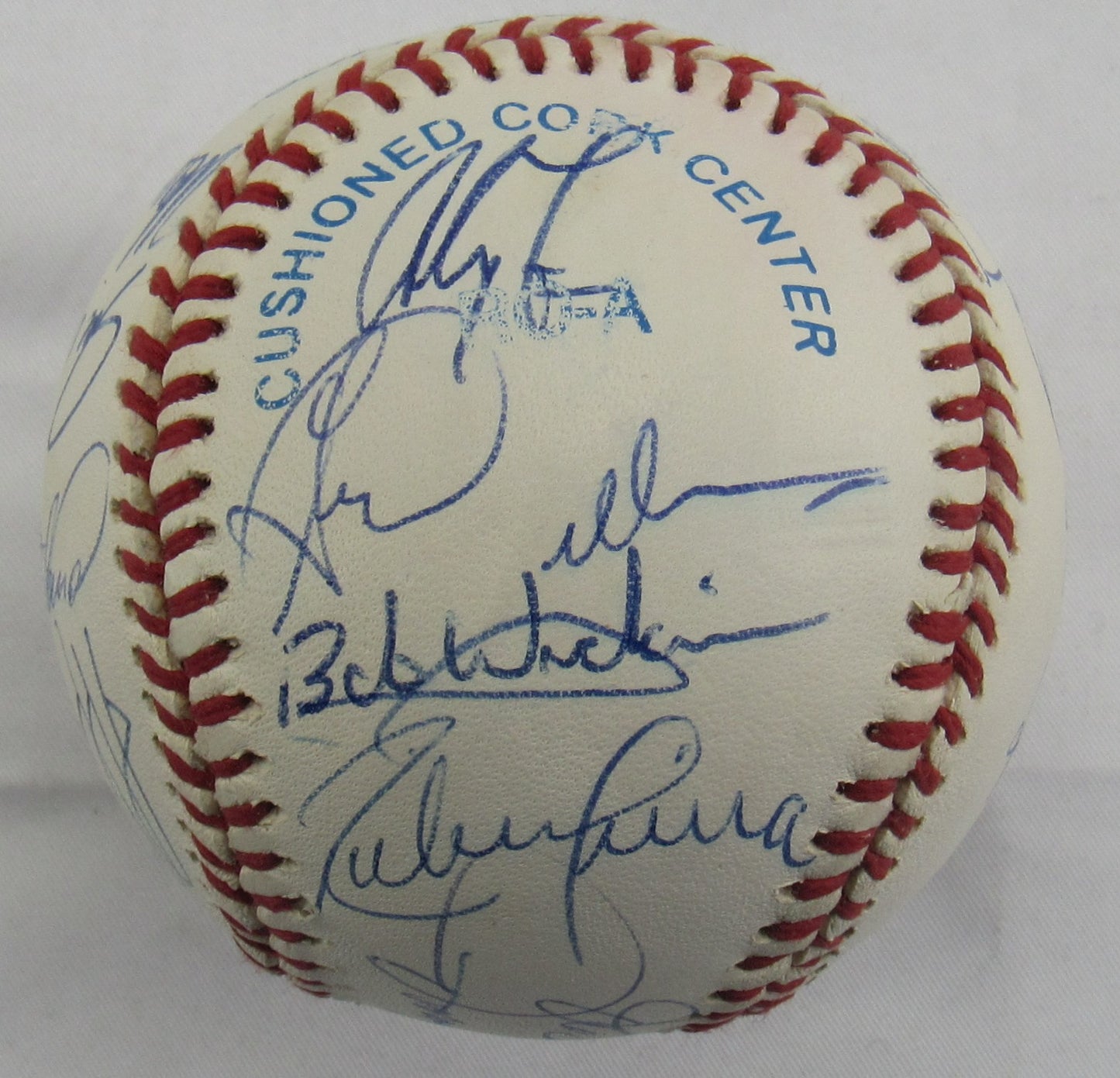 1996 World Series Yankees Derek Jeter +More Signed Auto Rawlings Baseball JSA LOA ZZ35548