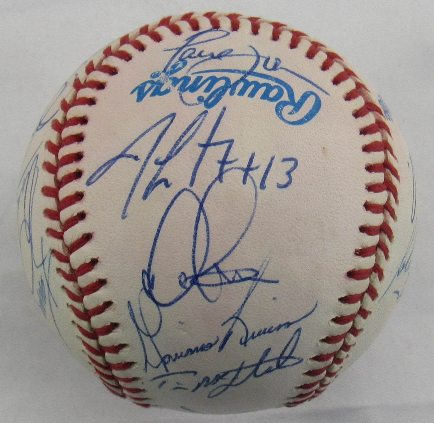 1996 World Series Yankees Derek Jeter +More Signed Auto Rawlings Baseball JSA LOA ZZ35548