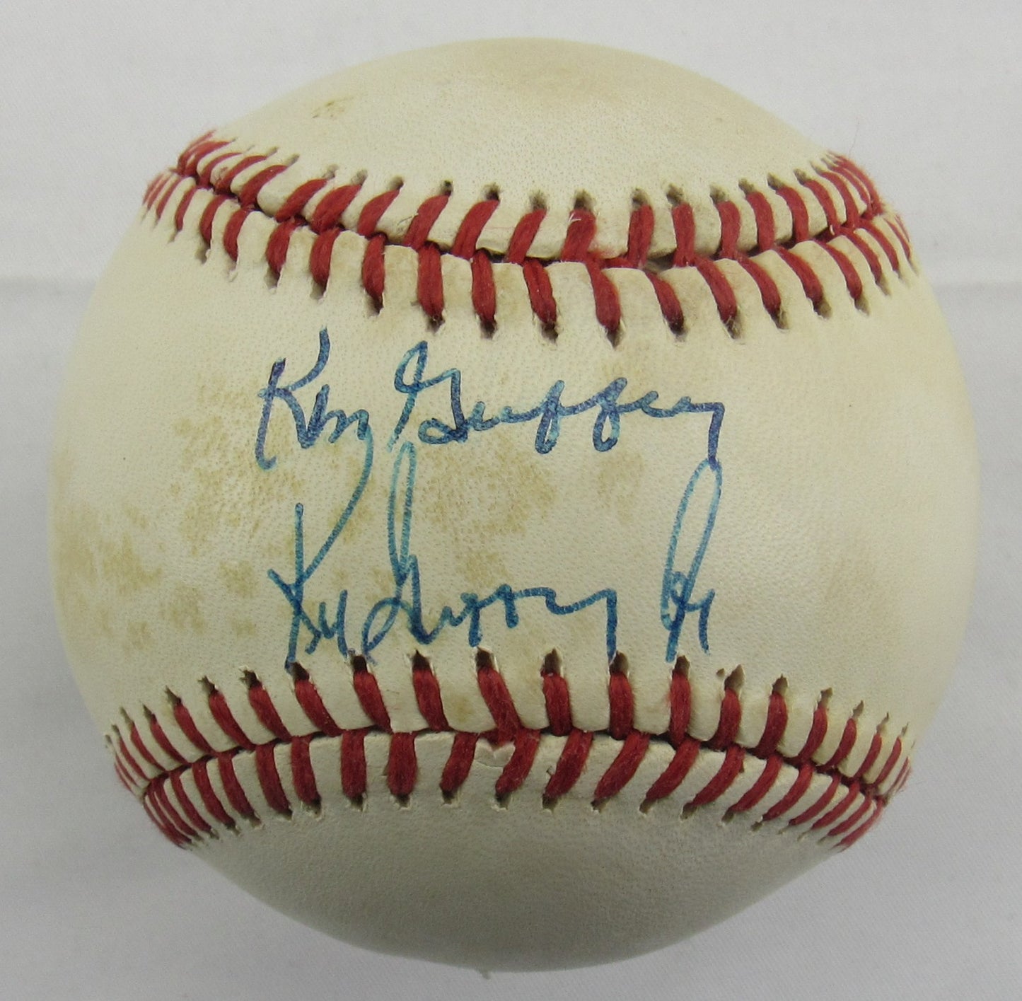 Ken Griffey Jr Ken Griffey Sr Signed Auto Rawlings Baseball JSA LOA ZZ23037