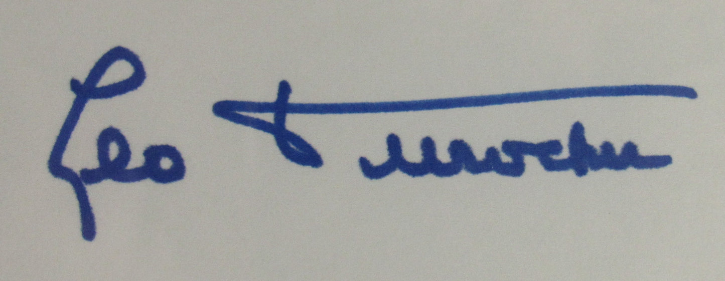 Leo Durocher Signed Encapsulated Index Card PSA/DNA