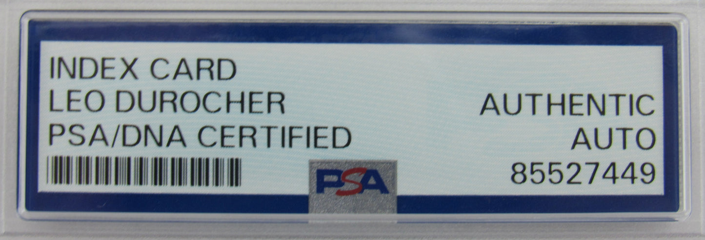 Leo Durocher Signed Encapsulated Index Card PSA/DNA