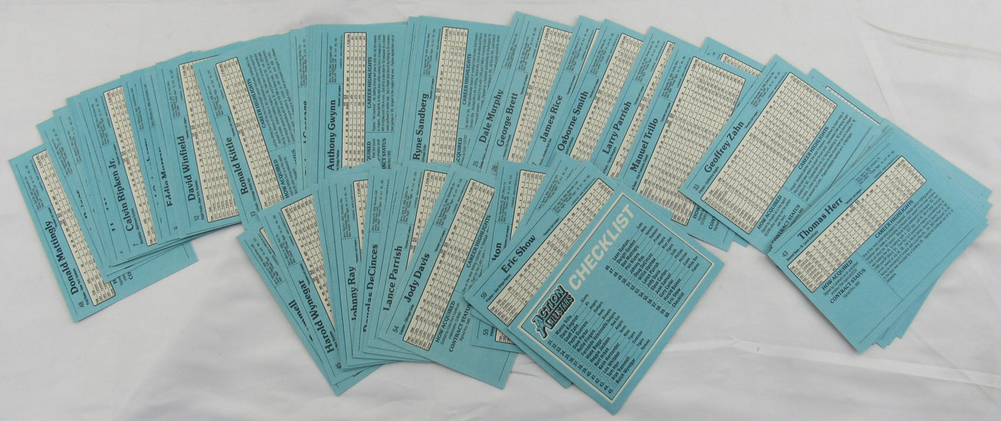 1985 Donruss Action All-Star Complete 60 Card Set - Full of HOF Players