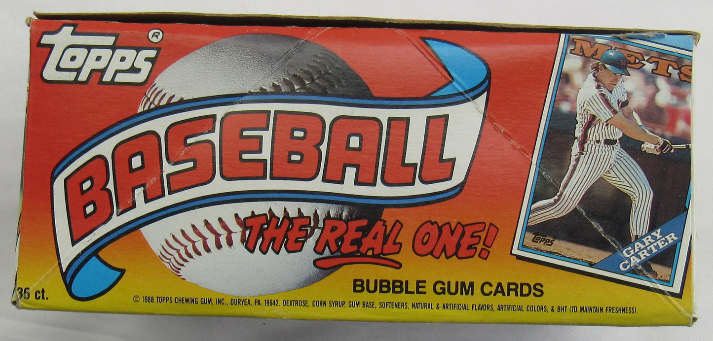 1988 Topps Baseball Wax Box - 36ct - Tom Glavine RC
