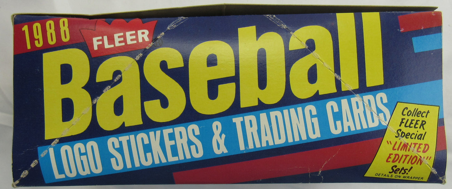 1988 Fleer Baseball Wax Box 36 ct