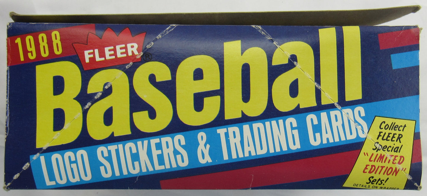 1988 Fleer Baseball Wax Box 36 ct