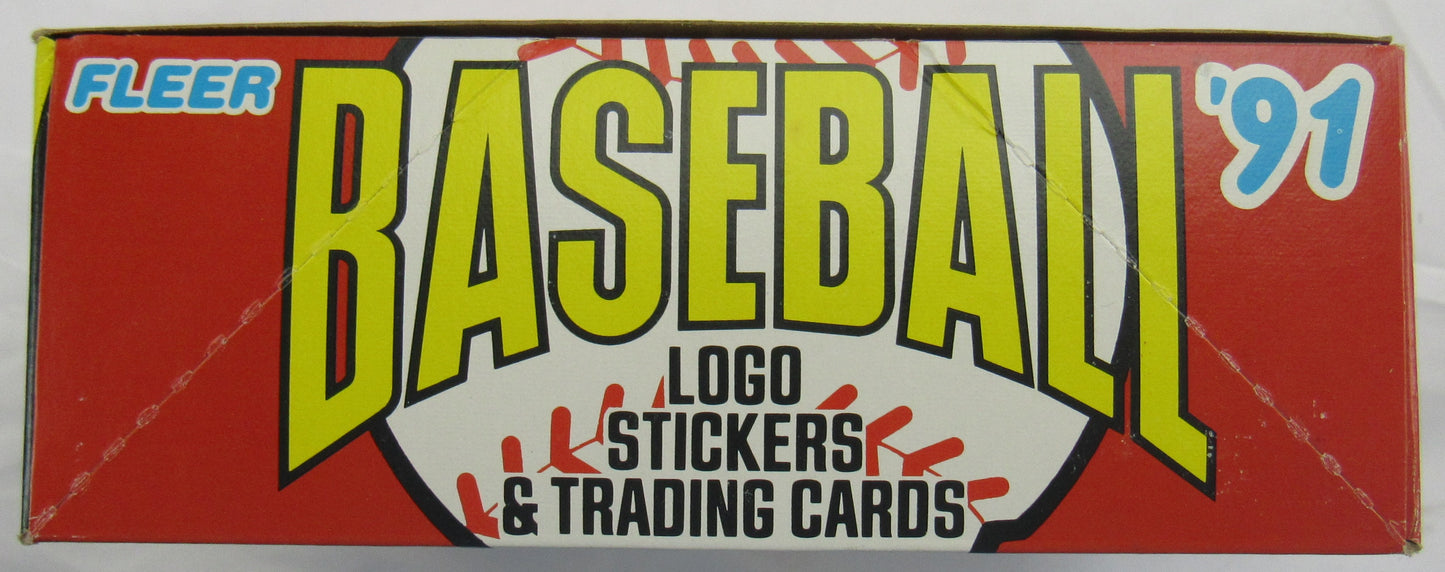 1991 Fleer Baseball Wax Box - 36 ct