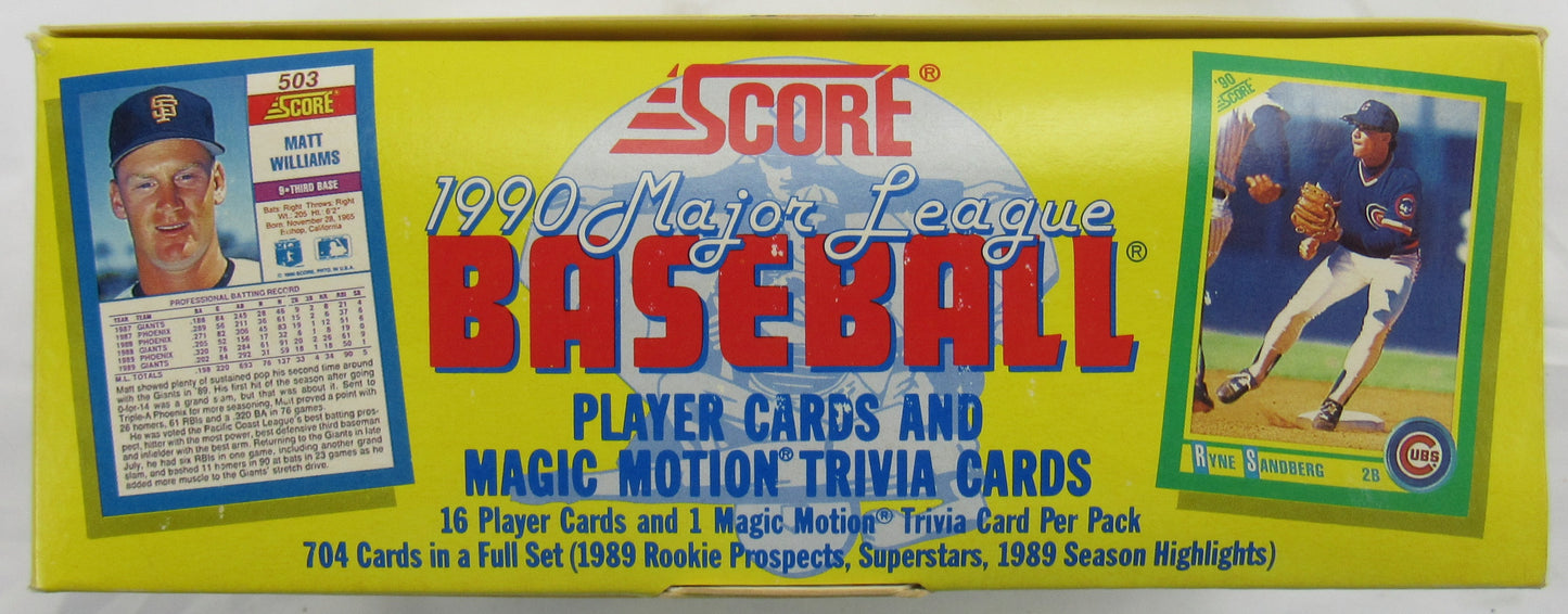 1990 Score Baseball Wax Box 36ct - Bo Jackson Bat Card!