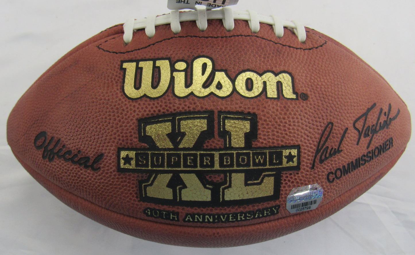 Ben Roethlisberger Signed Auto Wilson Football Mounted Memories Hologram