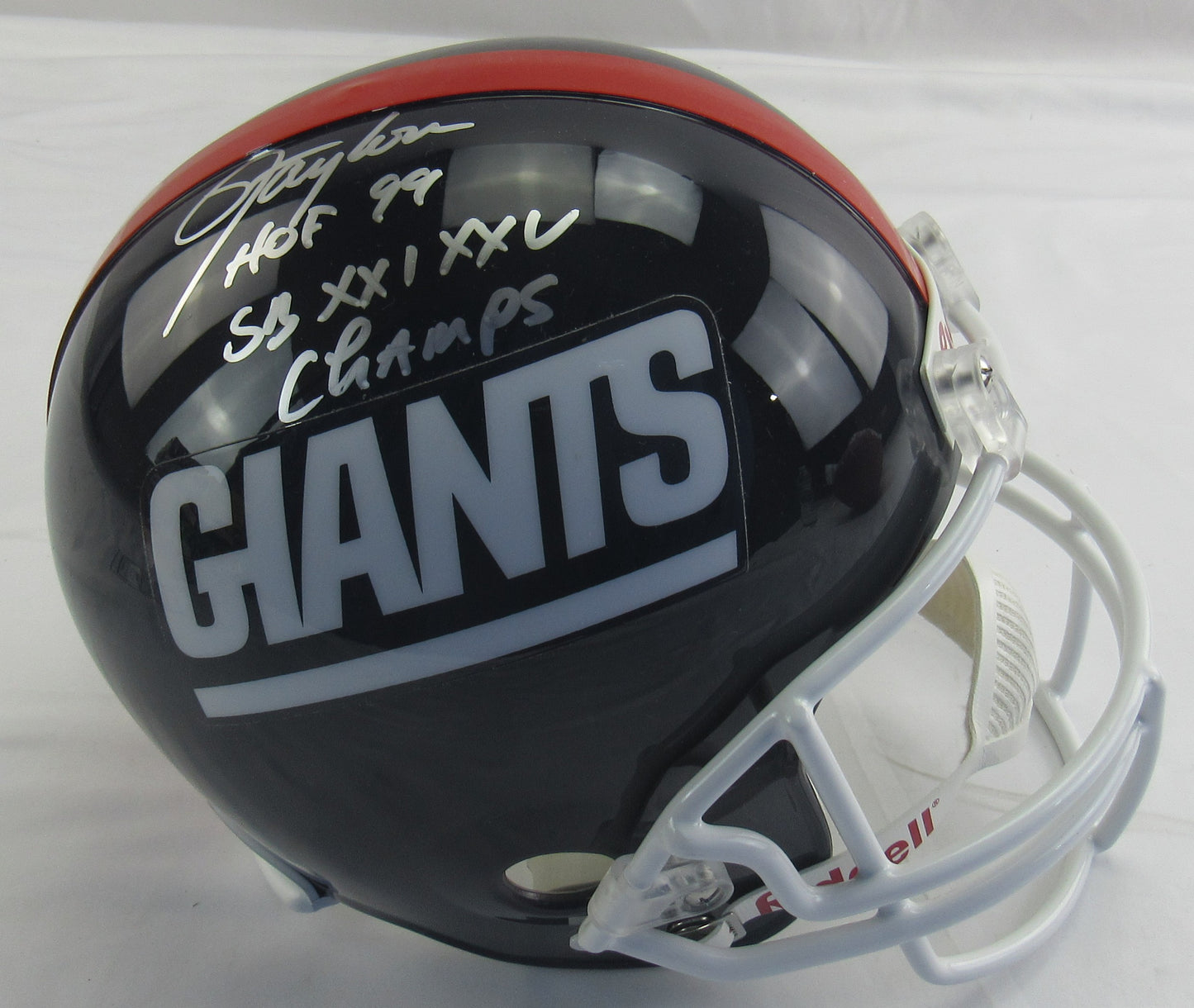 Lawrence Taylor Signed Auto NY Giants Full Size Helmet Replica w/ HOF & SB Champs Insc