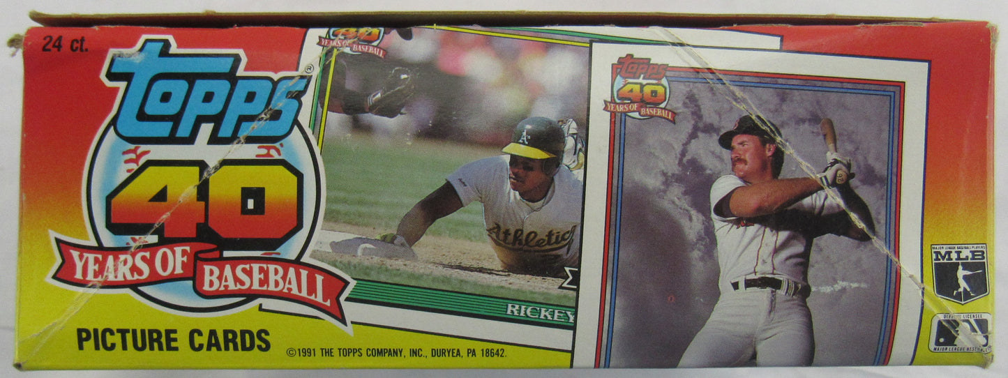 1991 Topps Baseball Cello Box - 24 Ct