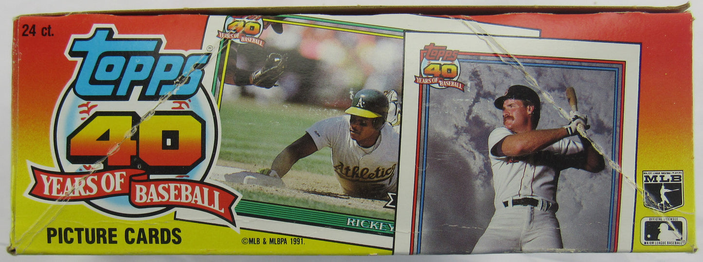 1991 Topps Baseball Cello Box - 24 Ct