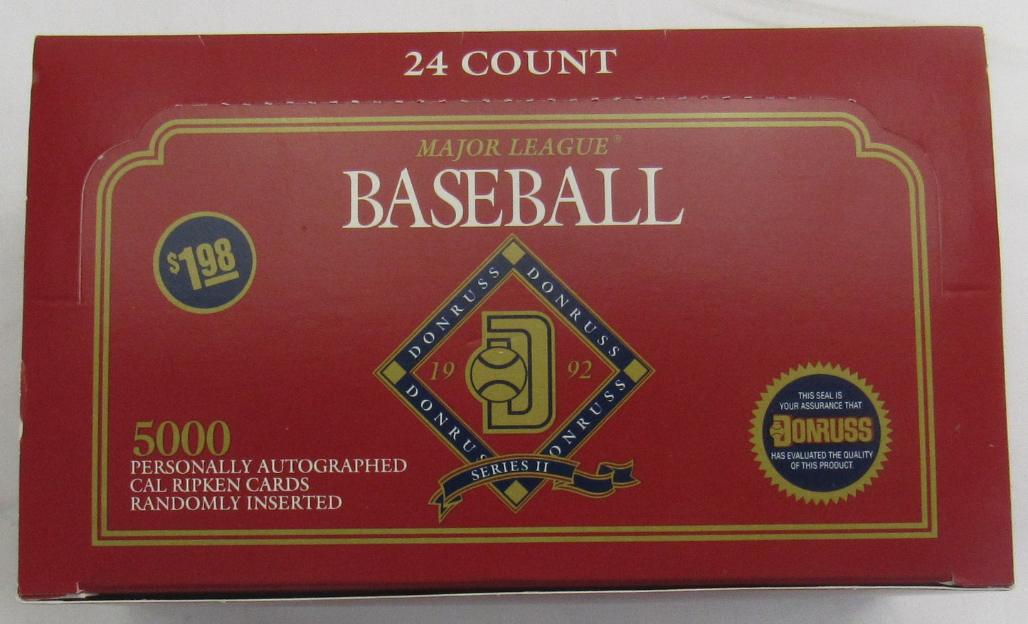 1992 Donruss 24 Packs MLB Baseball Series 2 One Jumbo Sealed Box Ripken Auto