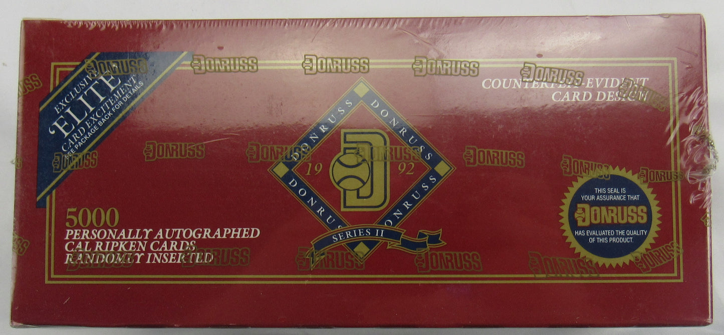 1992 Donruss Series II Baseball Wax Box - Jumbo Box / 24ct - Find Cal Ripken Auto