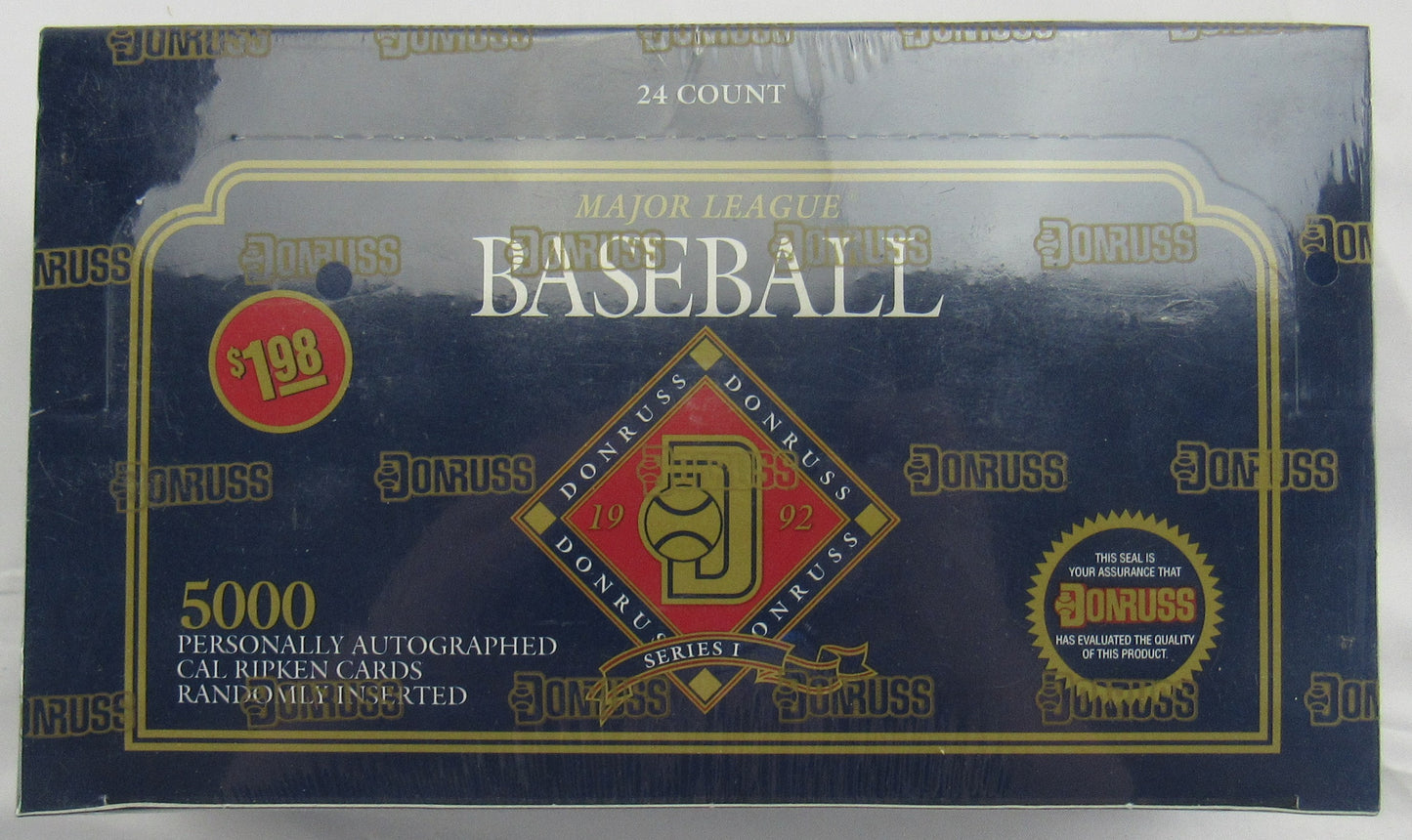 1992 Donruss Series I Baseball Wax Box Jumbo Box / 24ct - Find Cal Ripken Auto