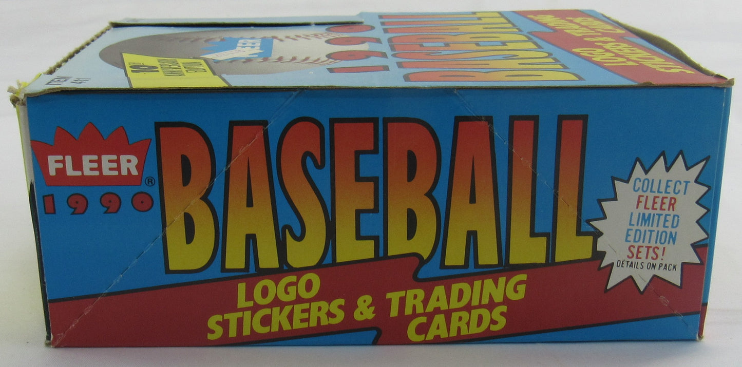 1990 Fleer Baseball Wax Pack Box