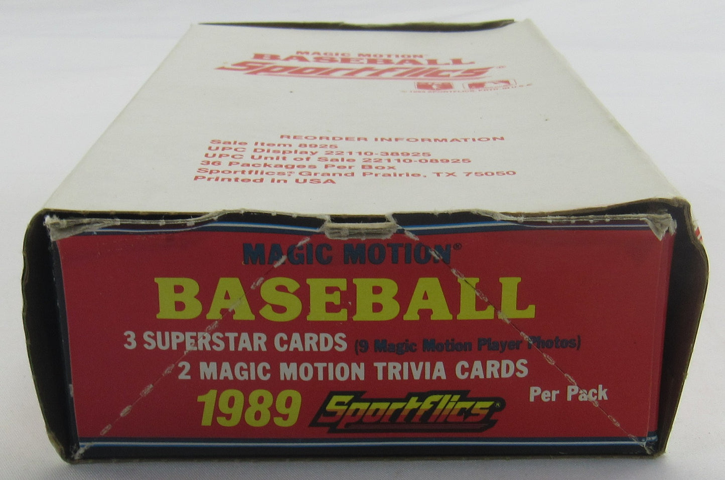 1989 Sportfilcs Baseball Wax Pack Box