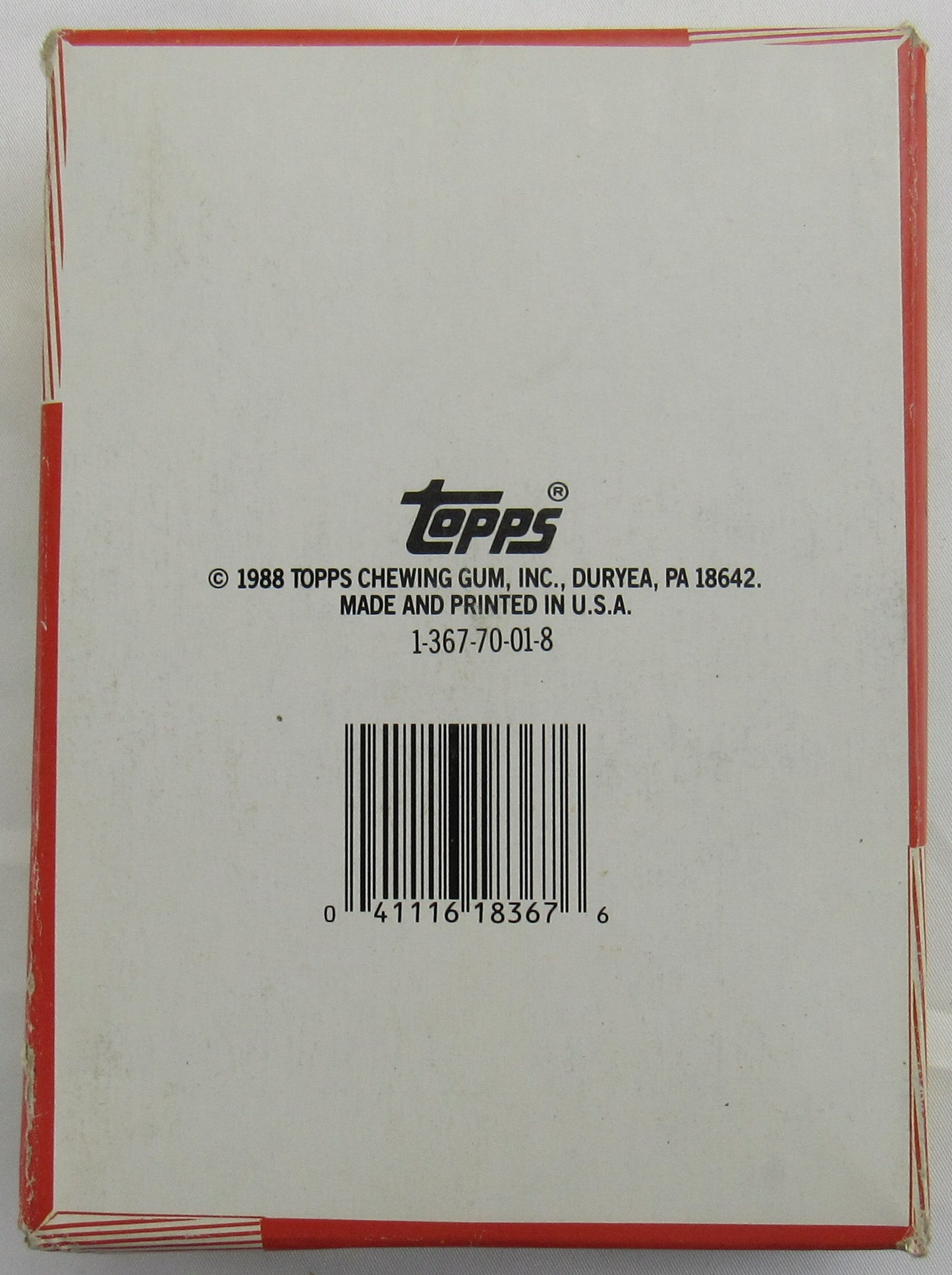 1988 Topps Baseball League Leaders Wax Pack Box