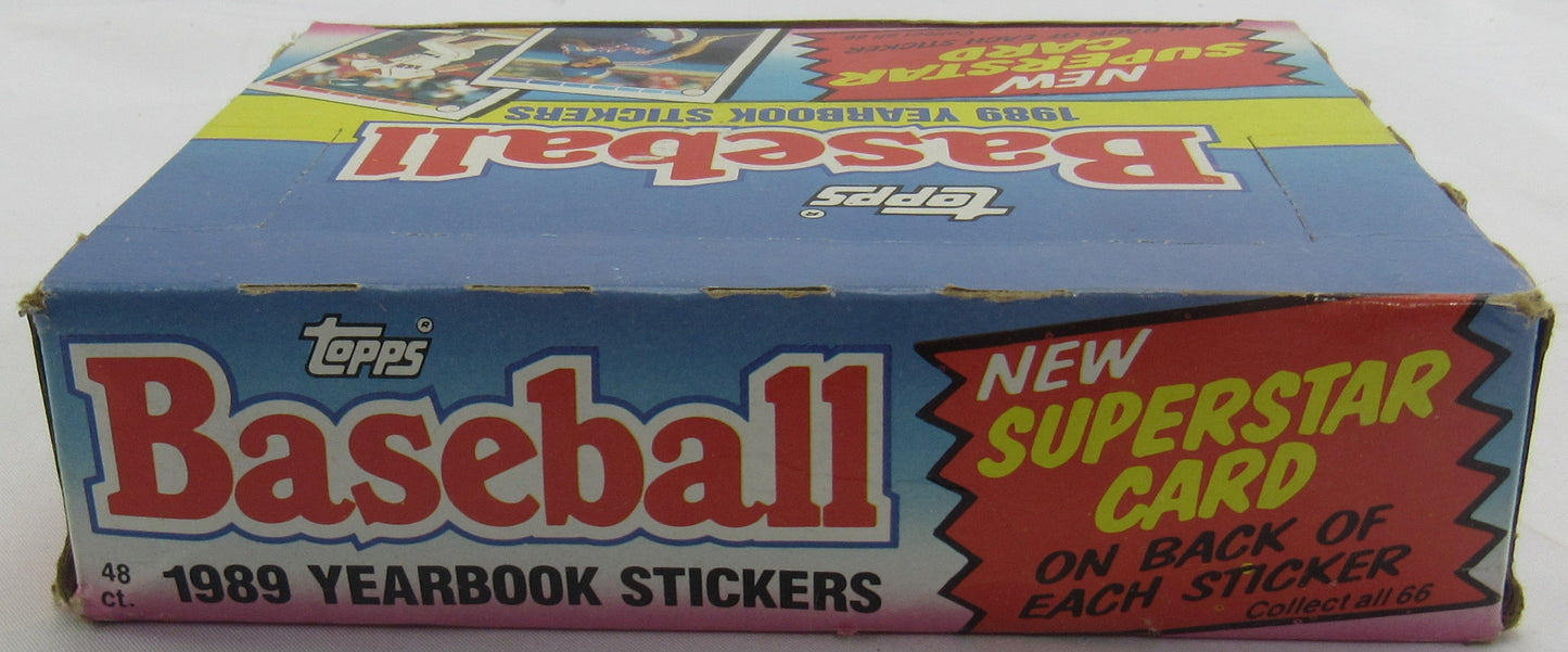 1989 Topps Baseball Stickers Wax Pack Box
