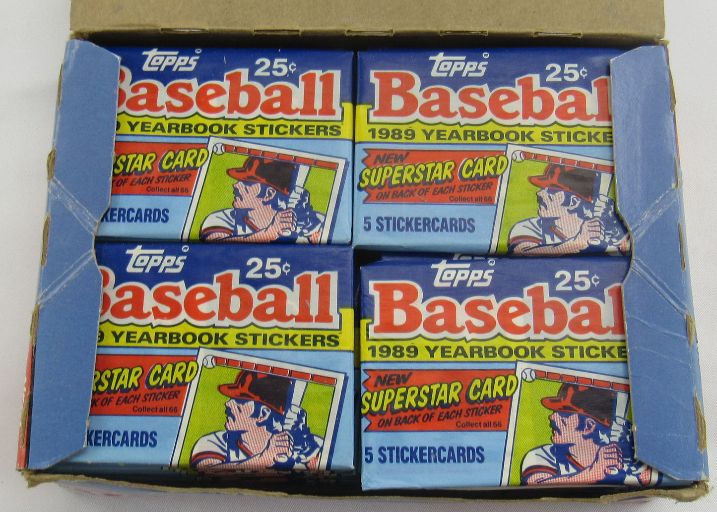 1989 Topps Baseball Stickers Wax Pack Box