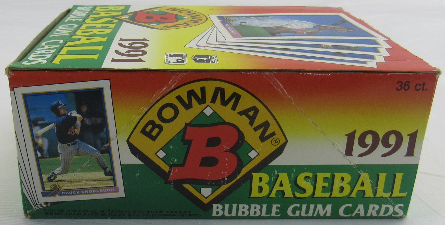 1991 Bowman Baseball Wax Pack Box