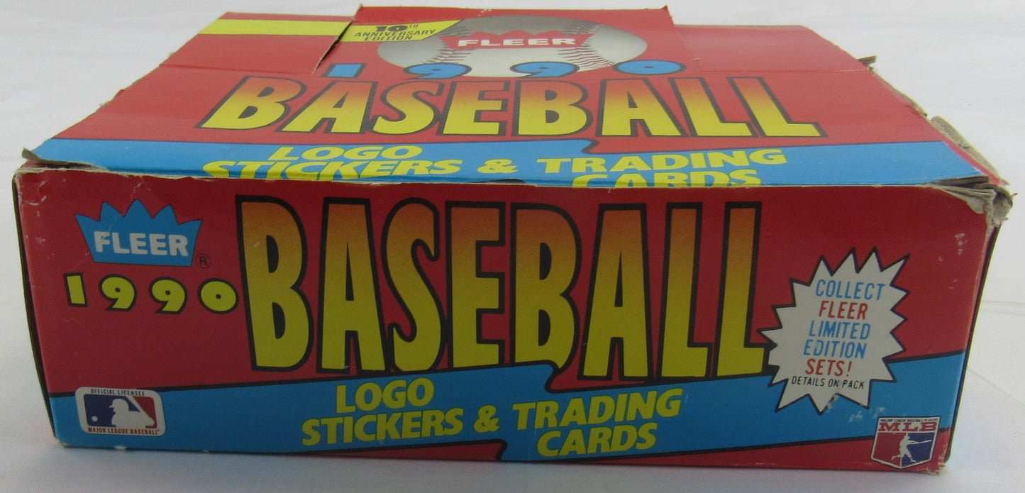 1990 Fleer Baseball Wax Pack Cello Box