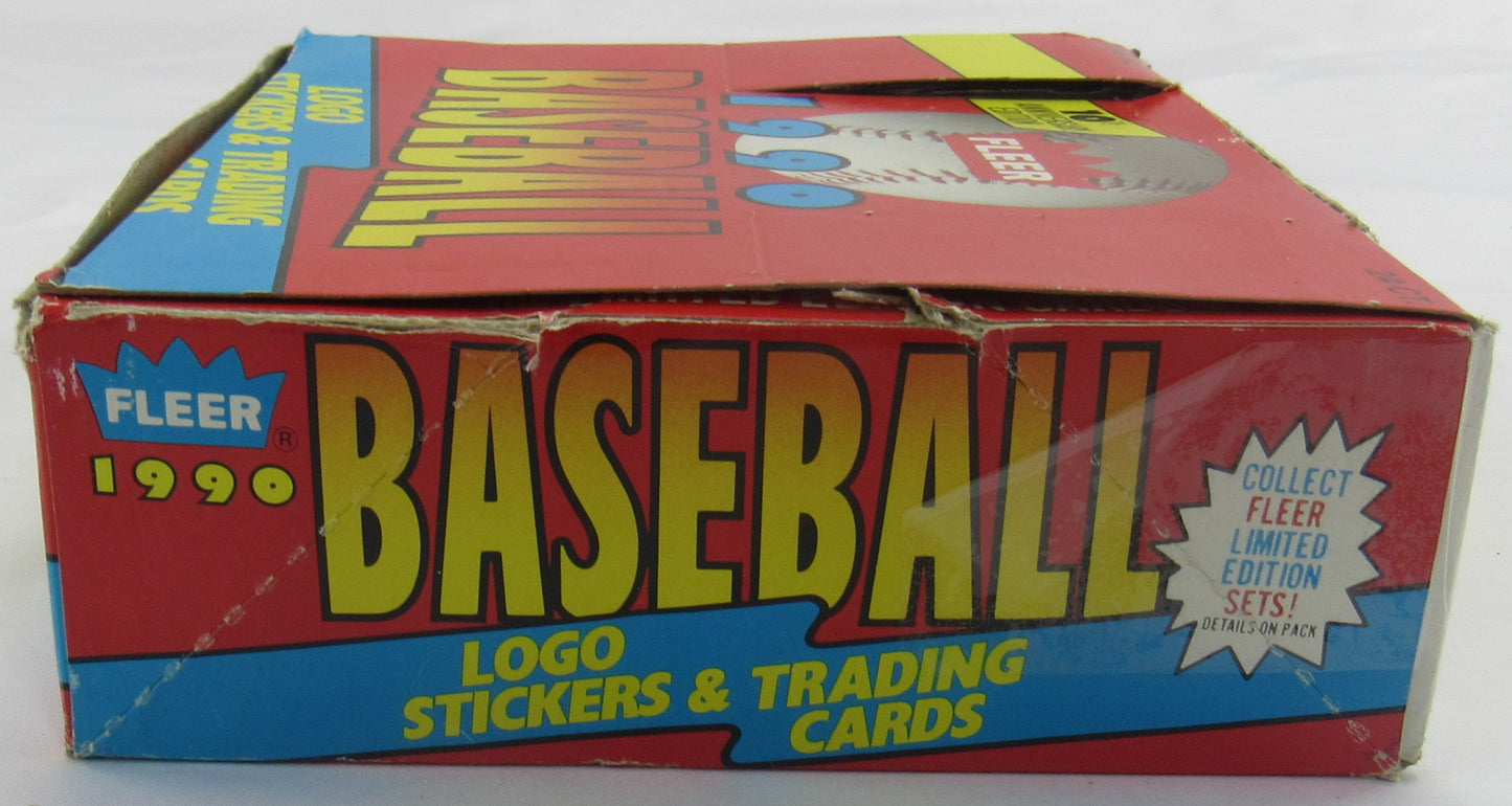 1990 Fleer Baseball Wax Pack Cello Box