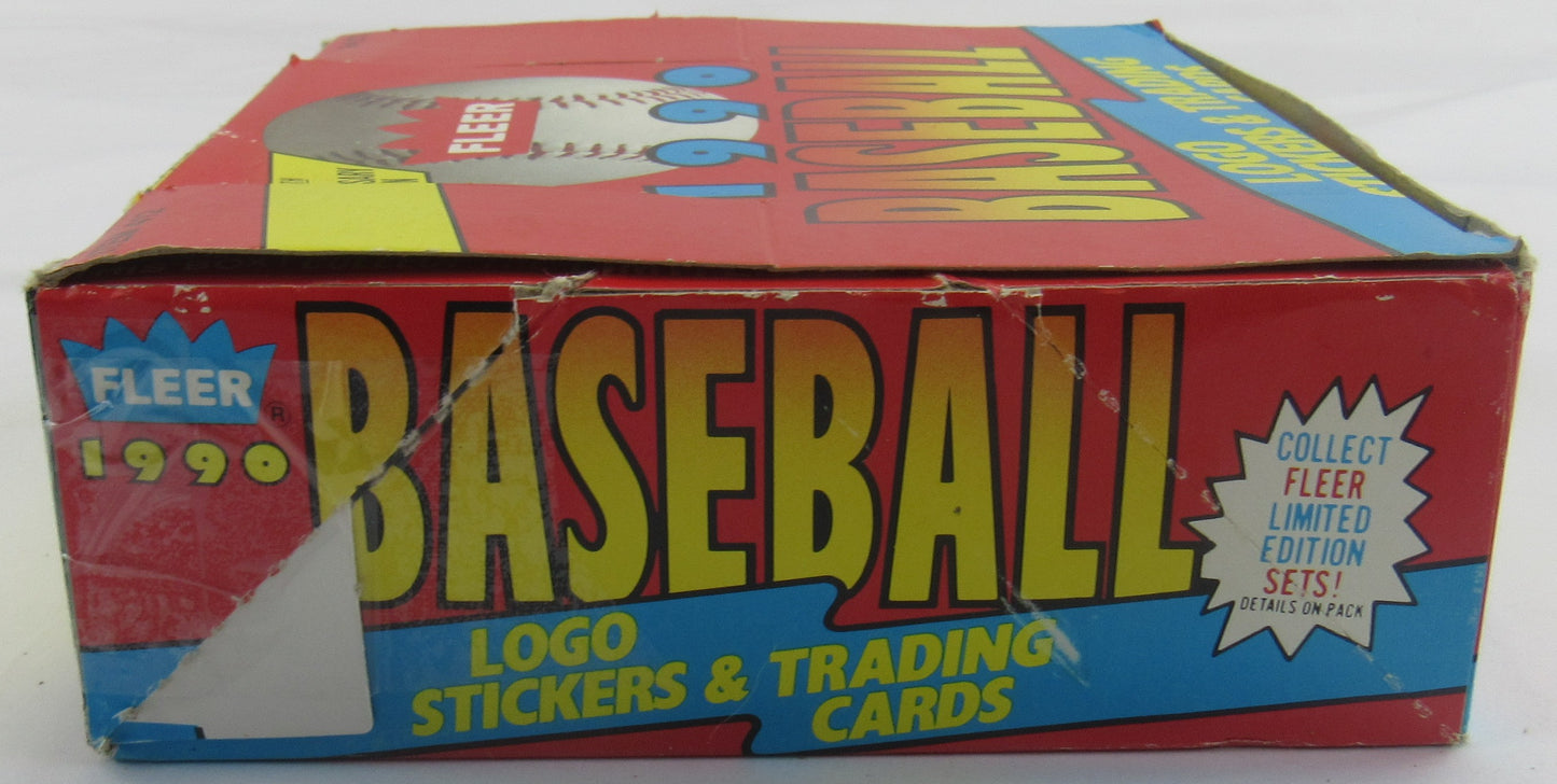 1990 Fleer Baseball Wax Pack Cello Box
