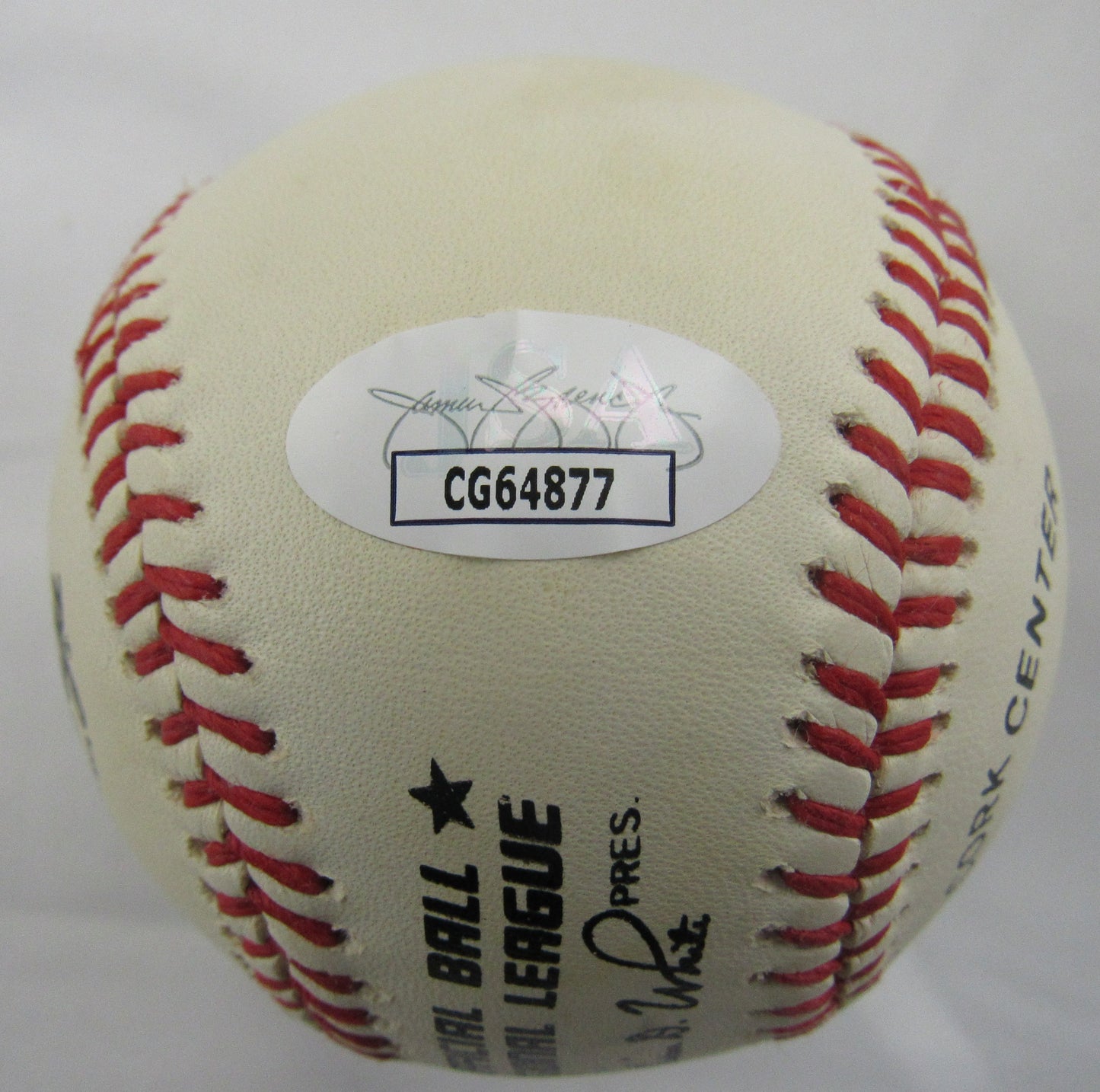 Warren Spahn Signed Auto Rawlings Baseball JSA CG64877