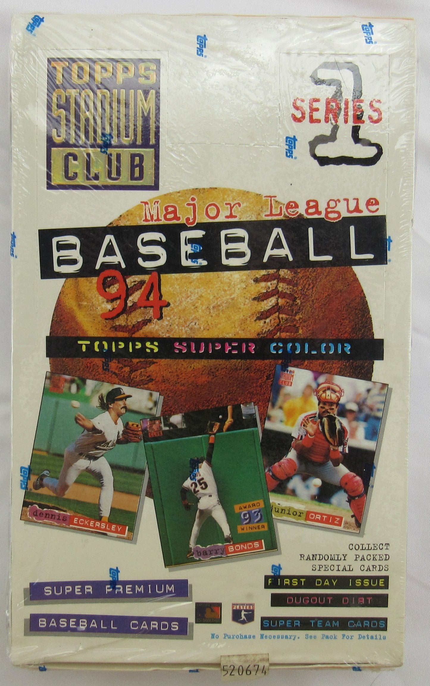 1994 Topps Stadium Club Baseball Series 1 Wax Box