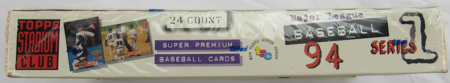 1994 Topps Stadium Club Baseball Series 1 Wax Box