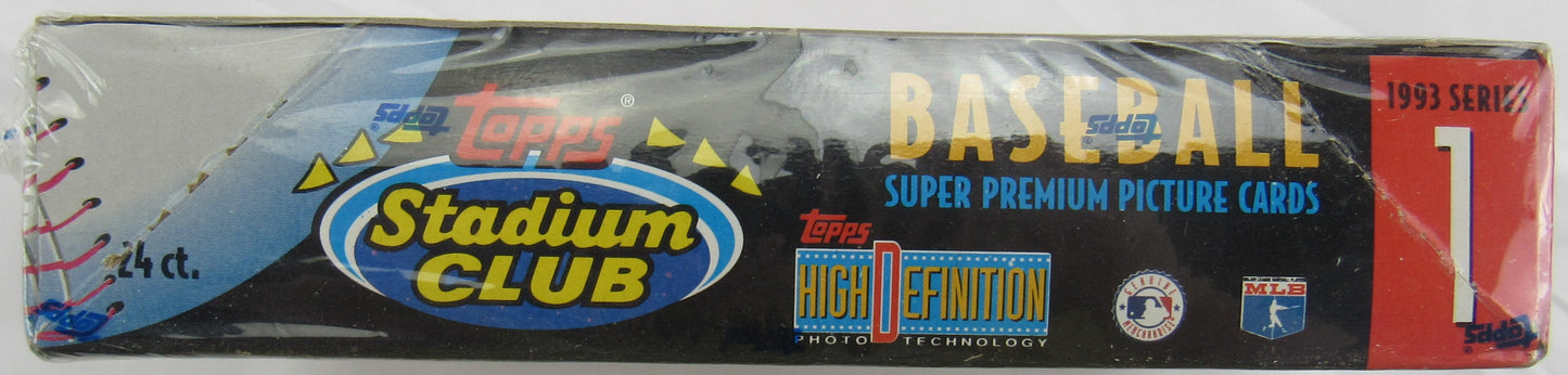 1993 Topps Stadium Club Series 1 Baseball Wax Box - First Day Production Cards!