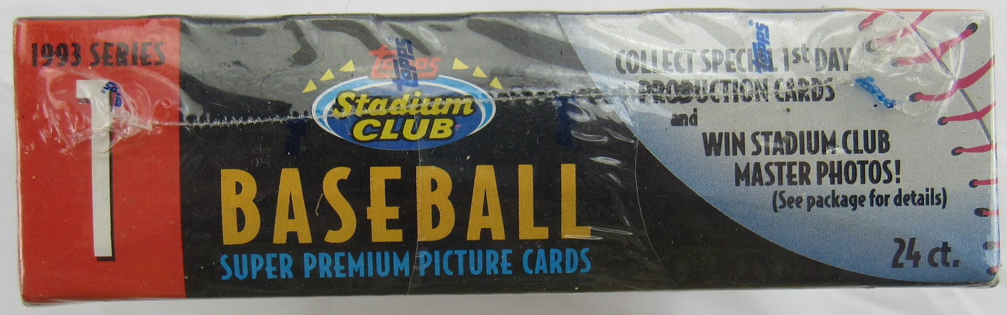 1993 Topps Stadium Club Series 1 Baseball Wax Box - First Day Production Cards!