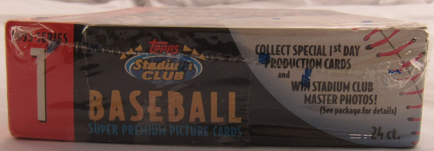 1993 Topps Stadium Club Series 1 Baseball Wax Box - First Day Production Cards!