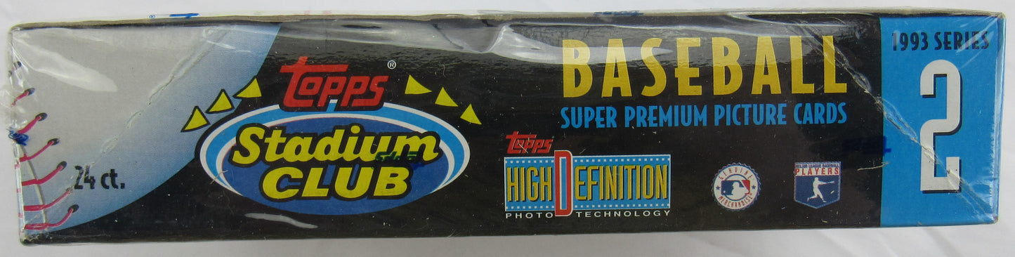 1993 Topps Stadium Club Series 2 Baseball Wax Box - 1st Day Production Inserts