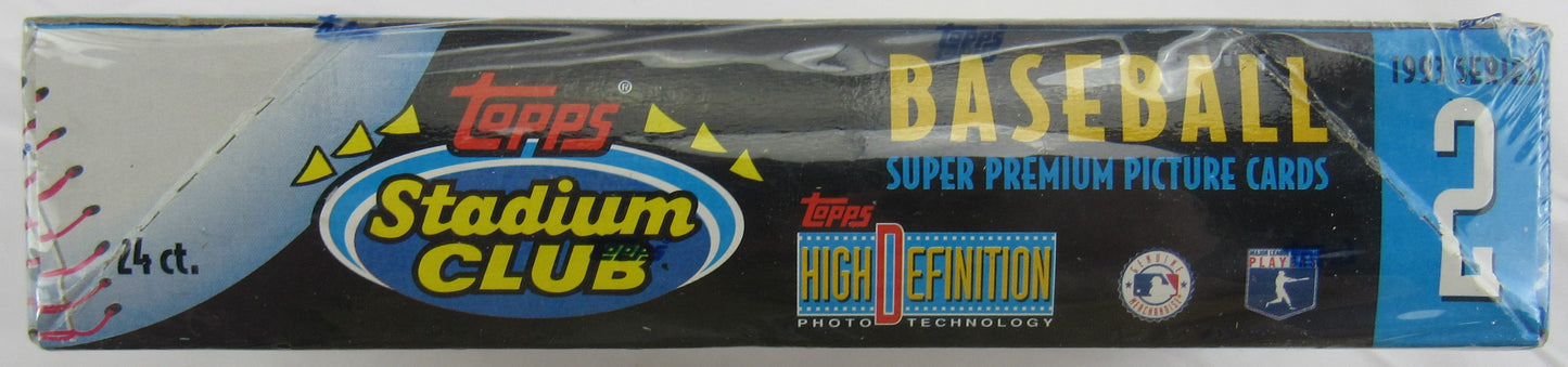 1993 Topps Stadium Club Series 2 Baseball Wax Box - 1st Day Production Inserts