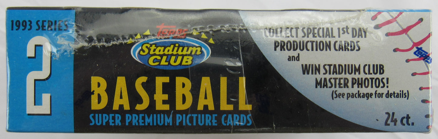 1993 Topps Stadium Club Series 2 Baseball Wax Box - 1st Day Production Inserts